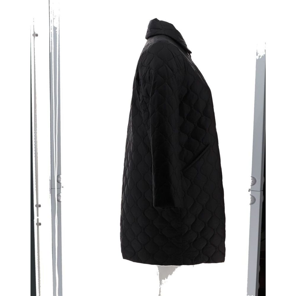 Dennis Basso Water Resistant Notched Collar Puffer Black A5232270 - Picture 7 of 9